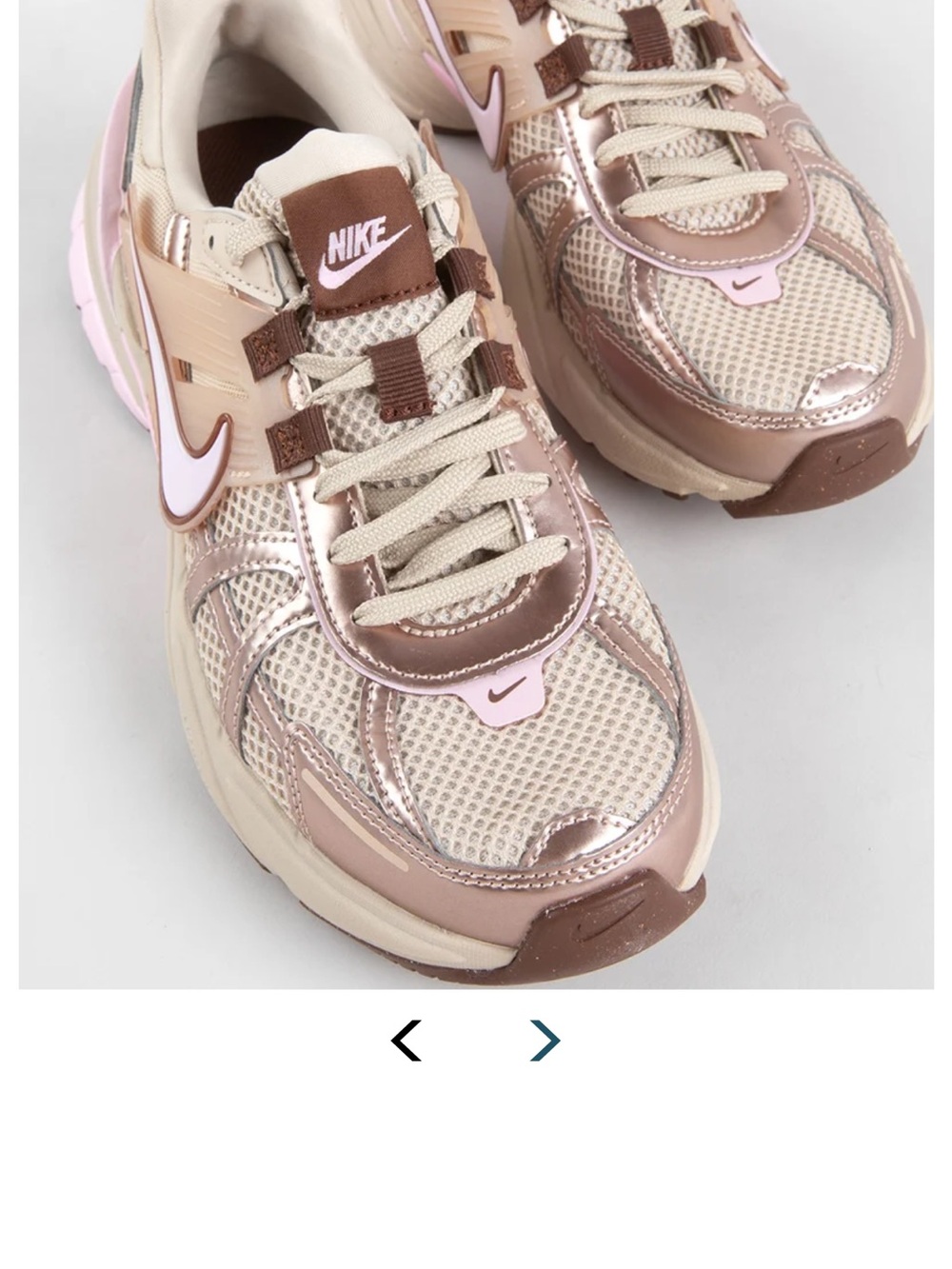 Nike Women’s Sneakers in Rose Gold, Cream and Pink